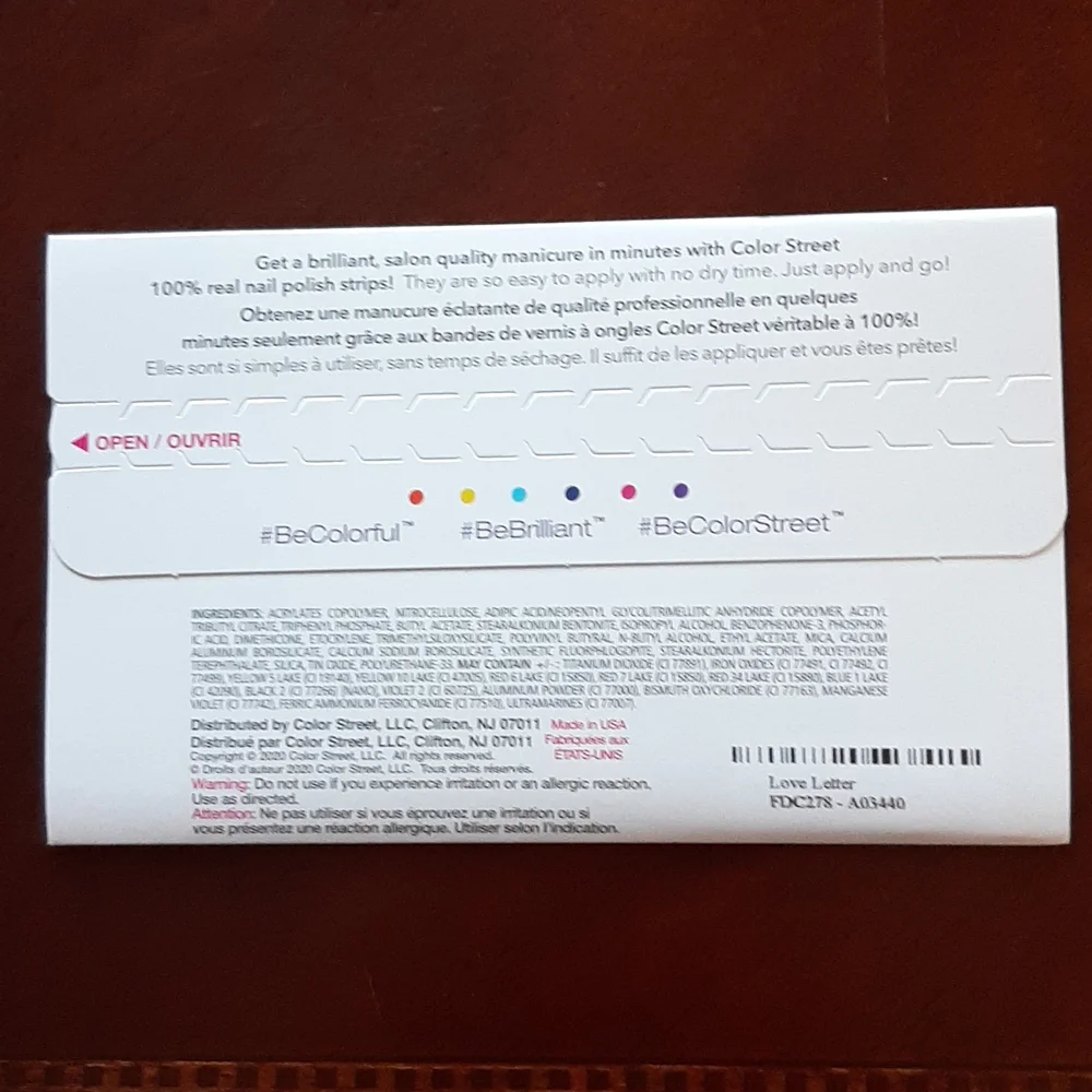 Color Street Love Letter NWT - Picture 2 of 2